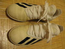 【used】adidas（アディダス）X18.3　白×黒：トレーニングシューズ：22.0cm_画像2