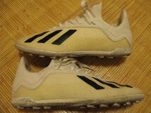 【used】adidas（アディダス）X18.3　白×黒：トレーニングシューズ：22.0cm_画像3