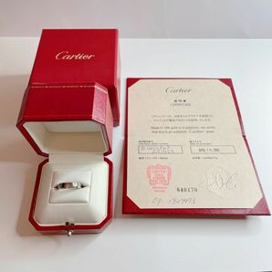 証明書あり Cartier カルティエ バースデーリング 9号ホワイトゴールド