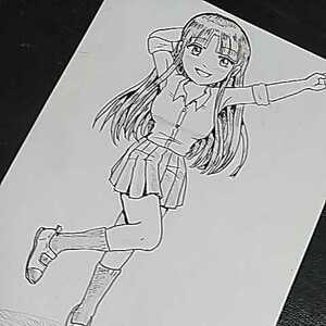 Art hand Auction 手描きイラスト 女の子, コミック, アニメグッズ, 手描きイラスト