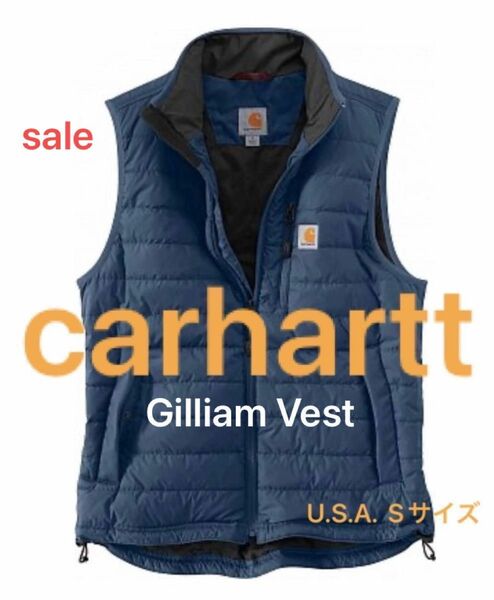 carhartt Gilliam Vest Dark Blue 476 カーハート ベスト U.S.A. Sサイズ