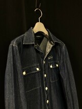 【ビッグロゴ】TOMMY HILFIGER トミーヒルフィガー デニムシャツ M　インディゴ_画像4