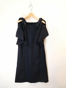  Chloe 21 ten thousand Chloe shoulder big ribbon spring summer One-piece [L's(36)/ navy /S rank ]f2GC