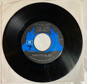 7' EP 79年 US盤 Ann Peebles If You Got The Time Let Your Love Light Shine H79528