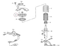 VW ジェッタ3 ジェッタ4 パサート ティグアン フロント ショック アッパーマウント 左右共通 1K0412331B 1K0412331C 出荷締切18時_画像2