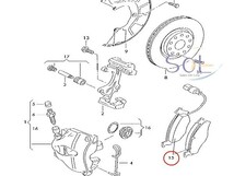 VW ゴルフ4 ゴルフ5 ゴルフ6 ゴルフプラス フロント ブレーキパッド ブレーキパット 左右セット 1K0698151F 1K0698151A 出荷締切18時_画像2