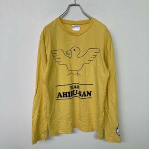 GURL&PANZER/ガールズ＆パンツァー 半袖 Tシャツ TEAM AHIRU-SAN イエロー 黄色 メンズ M