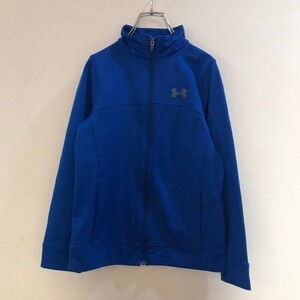 胸ロゴUNDER ARMOUR/アンダーアーマー フルジップアップ ジャージ ブルー 青 ジュニア YLG