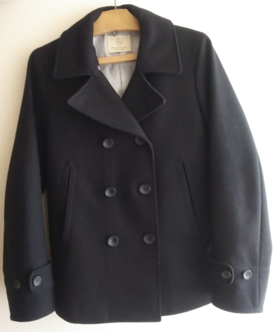 公式直販店 green label relaxing ピーコート S 黒 【古着】【中古