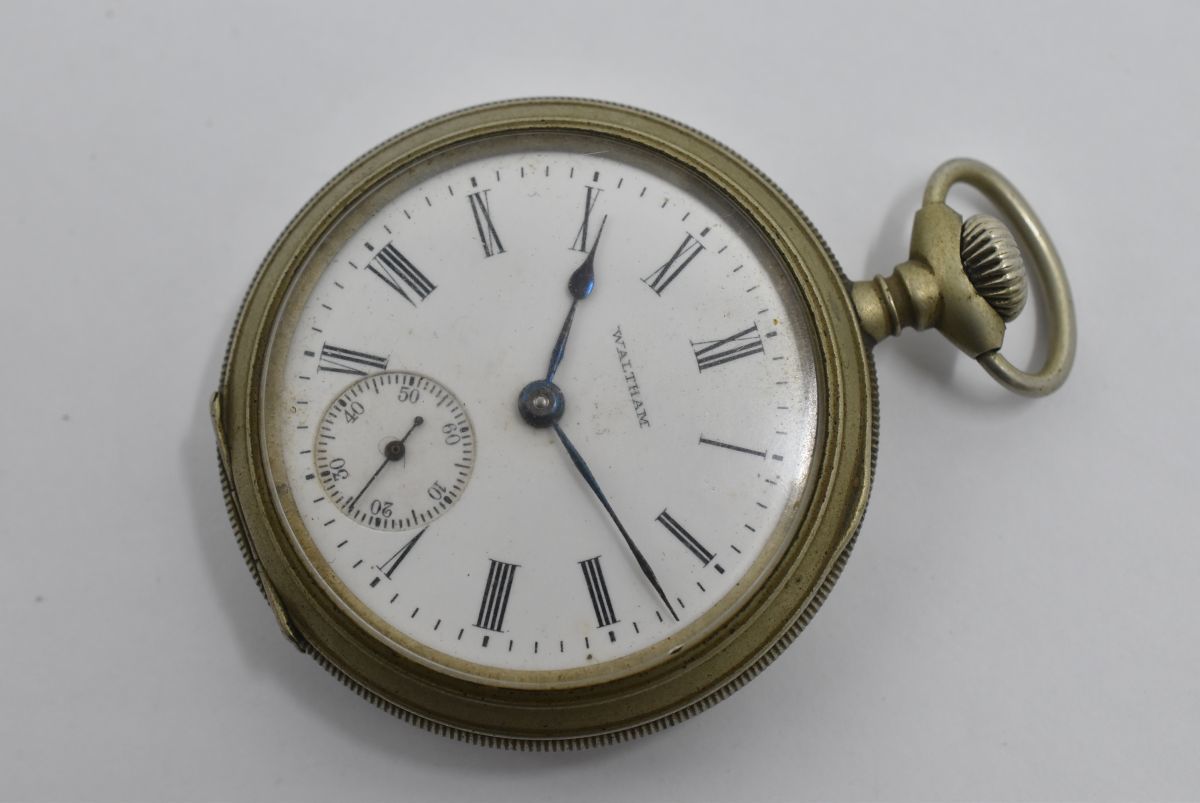 アンティーク・美品】1905年 オパール鎖 ウォルサム ハンター 懐中時計 
