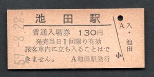 （根室本線）池田駅１３０円