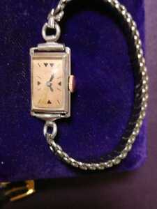  Vintage Tiffany & Co. platinum hand winding lady's wristwatch 