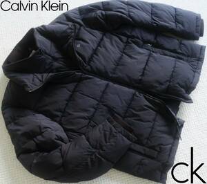  new goods * Calvin Klein * large size * navy puff jacket *-15°C enduring heat insulation *2 sheets collar 2 zipper navy blue *3XL*CK*608