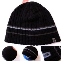 新品★ノース フェイス★ざっくりとした ブラック ニットキャップ★ビーニー BEANIE 黒★カナダ製★THE NORTH FACE☆880_画像2