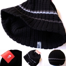 新品★ノース フェイス★ざっくりとした ブラック ニットキャップ★ビーニー BEANIE 黒★カナダ製★THE NORTH FACE☆880_画像3