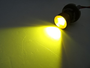 S25型 SMD ハイパワー シングル球 LED バルブ ウェッジ球 ランプ ピン角度 180° 平行ピン　 アンバー イエロー