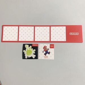 Nintendo OSAKA ニンテンドーオオサカ 非売品 MARIO マリオ スーパーマリオ スプラトゥーン３ Splatoon3 来場記念 シール、台紙セット