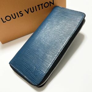 ★LOUIS VUITTON ルイヴィトン エピ ヴェルティカル ジッピーウォレット 長財布 M60966 ブルーセレスト【鑑定済み 本物保証】