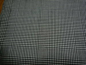 * domestic production wool .. dyeing saki Sony Glenn check 155cm width ( gray series ) /3m