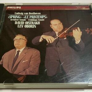 廃盤 西独盤 PHILIPS CD オイストラフ オボーリン ベートーヴェン ヴァイオリン・ソナタ 第9番 第5番 クロイツェル 春 1962年の画像1