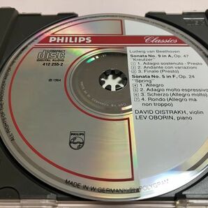 廃盤 西独盤 PHILIPS CD オイストラフ オボーリン ベートーヴェン ヴァイオリン・ソナタ 第9番 第5番 クロイツェル 春 1962年の画像4
