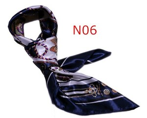 華麗な上品シルク調スカーフ 90角正方形大判レディース スカーフ　贈り物 ギフト人気な花柄 春夏秋冬、年中に使える スカーフ（N06）