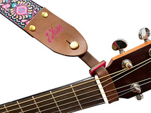 Elara Straps (エララストラップ) Guitar Strap fastener for Acoustic Yellow Ocher ギターストラップ・ファスティナー_画像3