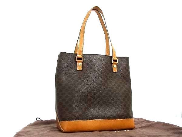 美品 CELINE セリーヌ サングルバケット レザー トート ハンドバッグ