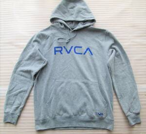 【未使用】RVCA ルーカ ◆ Mサイズ 裏起毛 グレー色 パーカー ◆ プルオーバー パーカー