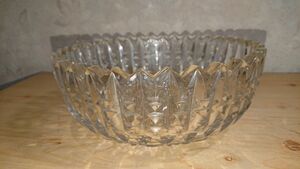 ガラス細工 食器 大皿 ガラス製 アンティーク クリスタルガラス
