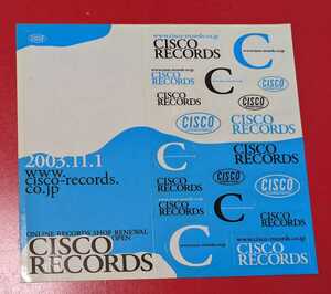 ★CISCO RECORDS★シスコレコード★ステッカーシート★