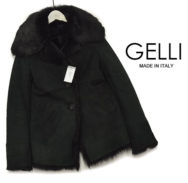 最高級品 イタリアドゥージーエム GELLI フーデッドムートンコート 36