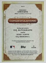 大谷翔平直書きサイン 2022 Topps Gypsy Queen Signatures Auto_画像2