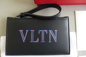 新品 送料無料 即決 イタリア製 ヴァレンティノ コインケース カードケース VLTN レザー 小銭入れ フラグメントケース 財布