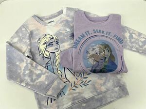  new goods # Disney hole snow hole L sa sweatshirt 2 pieces set 6 / 6 -years old illustration pretty 