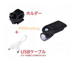 自転車 ソーラー LEDライト ホワイト 新品 防水 USB充電 防災ライト サイクリング パーツ カスタム 即納の画像8