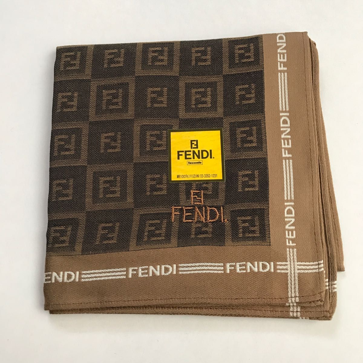 によっては FENDI - 新品 フェンディ FENDI 長財布 ブラウンファブリック タバコモレスコ/クオイオの ズッカ