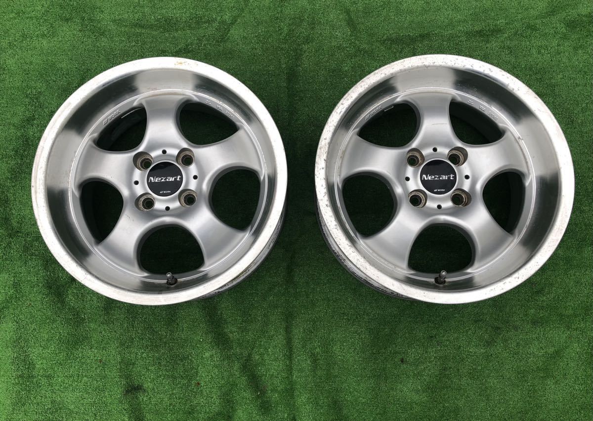 カラフルセット 3個 work ネッツァルト 15インチ 4穴 7J +35 - タイヤ