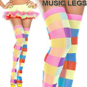 A634) Musiclegs многоцветные красочные красочные носки High Socks ML4633