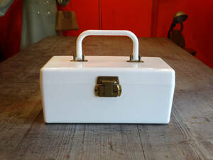 ★50s USA Vintage white plastic box bag