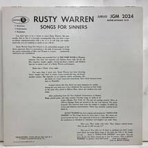 ●即決VOCAL LP Rusty Warren / Songs for Sinners jv3647 米盤、青銀溝無 ラスティー・ワーレン _画像4