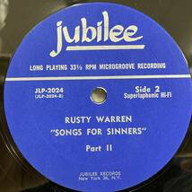 ●即決VOCAL LP Rusty Warren / Songs for Sinners jv3647 米盤、青銀溝無 ラスティー・ワーレン _画像3