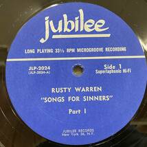 ●即決VOCAL LP Rusty Warren / Songs for Sinners jv3647 米盤、青銀溝無 ラスティー・ワーレン _画像2