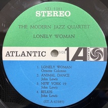 ●即決LP Modern Jazz Quartet MJQ / Lonely Woman j35274 米オリジナル、青緑黒ファン モダン・ジャズ・カルテット_画像3
