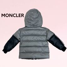 国内正規品 MONCLER モンクレール FEBREGE ファベルジェ ロゴプリント 袖ライン ナイロン フード付ダウンジャケット キッズ 41312-05-68950_画像2