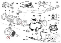 BMW E32 E34 E38 E39 エアマスセンサー(エアフロメーター) 540i 740i 0280217800 13621702078_画像2