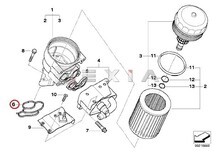 BMW E46 E90 E91 E82 E87 E88 E84 X1 エンジンオイルフィルターハウジング パッキン ガスケット 318i 320i 116i 118i 120i 18i 11427508971_画像2