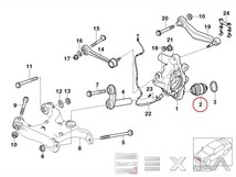 BMW E65 E66 リア ホイールキャリア スウィングアーム ボールジョイント 左右セット 735i 740i 750i 760i 740Li 750Li 760Li 33326767748_画像2