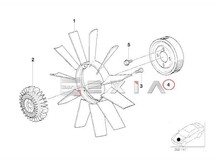 BMW E46 E39 Z3 ウォーターポンプ ベルトプーリー 320i 323i 325i 328i 330i 525i 528i 530i 2.0 2.2 2.8 3.0 11511436590_画像2