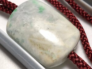 本翡翠 50.0g スクエア ループタイ